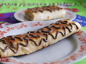Яблочные рулетики из лаваша