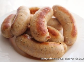 Домашние куринные колбаски