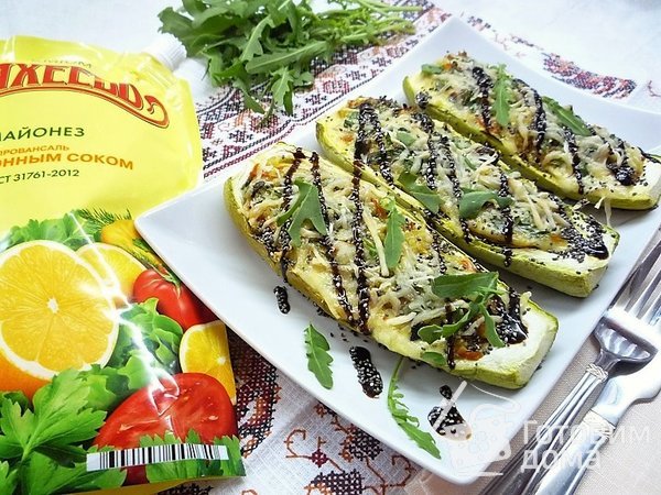 Кабачки фаршированные грибами и кускусом фото к рецепту 12