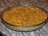 Мясная поджарка с тертым картофелем и брюквой