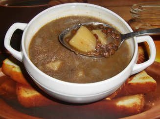 Чечевичный суп с картофелем (без масла)