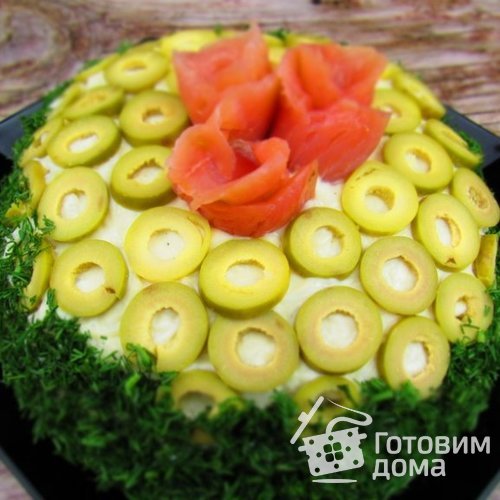 Салат с форелью и апельсинами