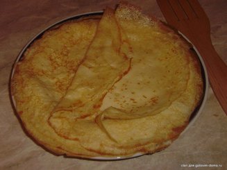 Заварные блины на кефире