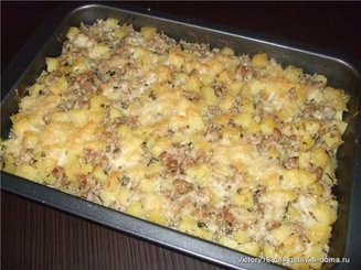 Запеканка из фарша и картофеля
