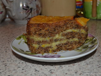 Апельсиновый торт с маком