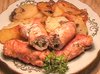 Рулетики из грудки индейки с грибами
