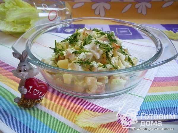 Салат из копченой куриной грудки с ананасами фото к рецепту 2