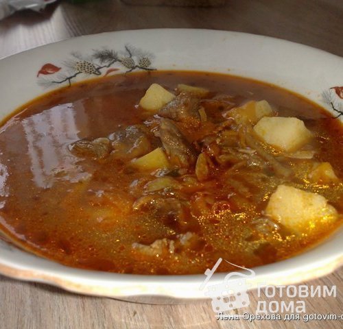 Шурпа (с жареным мясом)