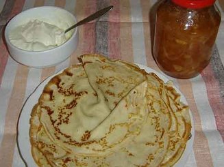 Заварные блины на кефире