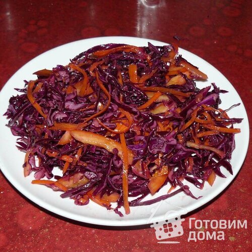 Салат из краснокочанной капусты