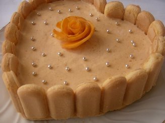 Персиковый торт-мороженое