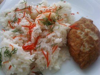 Рис с чесноком и сливочным маслом