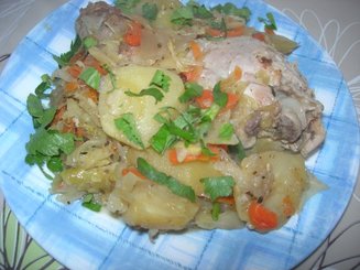 Курица с овощами