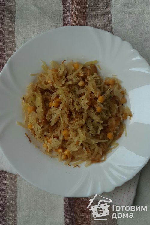 Горох с капустой