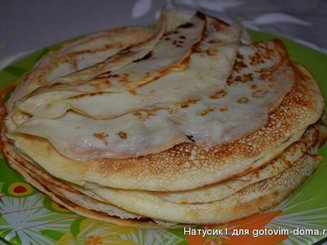 Блины творожные заварные