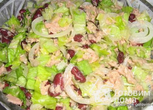 Салат из тунца с красной фасолью