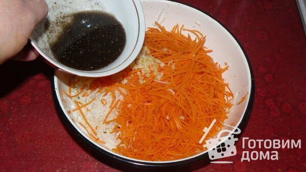 Редька с морковью по-корейски фото к рецепту 5