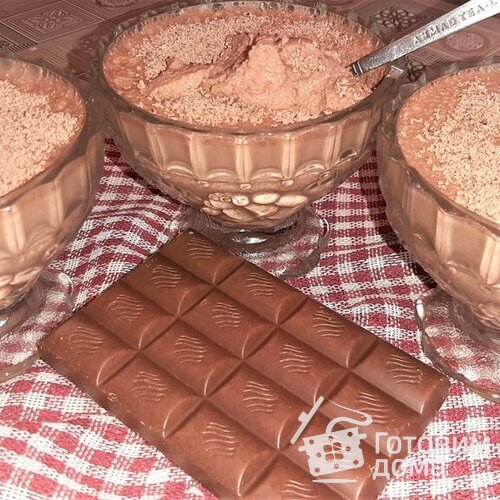Десерт из ряженки с какао