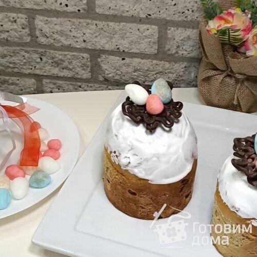Декор для куличей: шоколадные гнёзда и съедобные яички