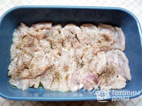 Цветная капуста с курицей и грибами в духовке фото к рецепту 6
