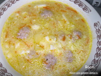 Сырный суп с фрикадельками