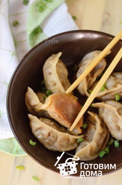 Китайские пельмени с капустой и грибами фото к рецепту 5