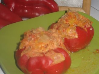 Перцы, фаршированные капустой с фаршем