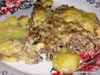 Запеканка из фарша и картофеля