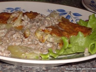 Запеканка из фарша и картофеля