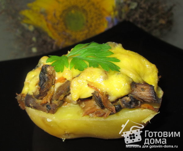 Картошка с грибами в духовке фото к рецепту 8