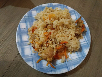 Ленивый плов в рукаве