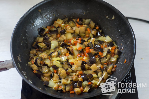 Курица, тушенная с баклажанами и овощами фото к рецепту 6