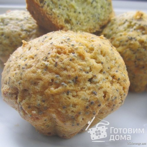 Маффины с яблоками и маком