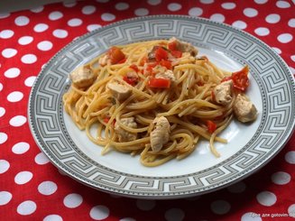 Спагетти с курицей