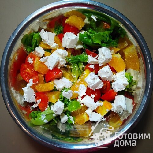 Свежий салат с апельсинами и фетой