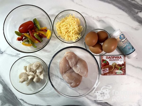 Запеканка из куриного филе с овощами и грибами фото к рецепту 1