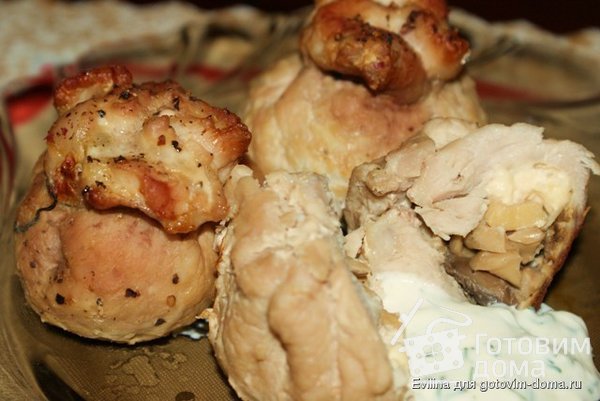 Мешочки с сыром и грибами фото к рецепту 6