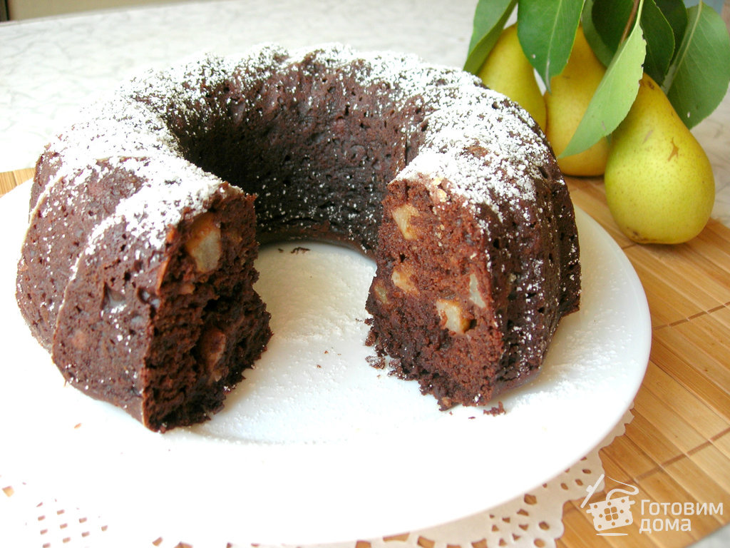 Шоколадный кекс с грушами - пошаговый рецепт с фото на Готовим дома