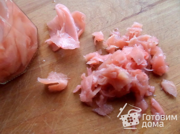 Салат с лососем и дайконом фото к рецепту 14
