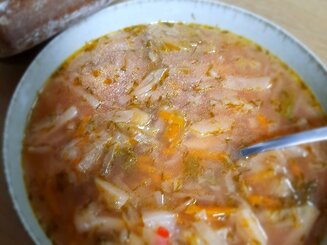 Постный борщ с пшеном (без масла)