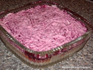 Сельдь под шубой с яблоком