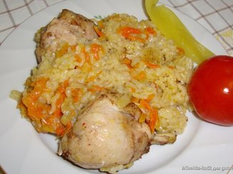 Окорочка с рисом в духовке