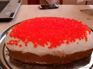 Икра красная фальшивая (для оформления тортов и салатов)
