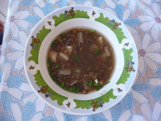Чечевичный суп с картофелем (без масла)