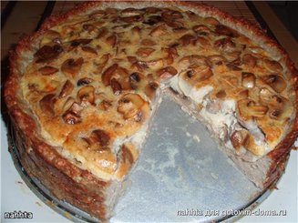 Куриное лукошко с грибным омлетом