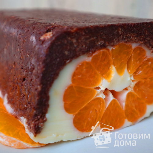 Десерт из печенья и мандаринов