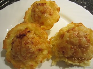 Куриные тефтельки в картофельных корзиночках