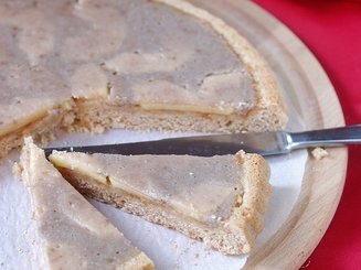 Овсяный пирог с бананово-яблочной начинкой