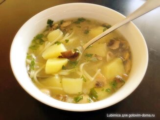 Синкапур - грибной суп с лапшой