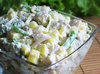 Датский салат с картофелем, сельдью и стручковой фасолью